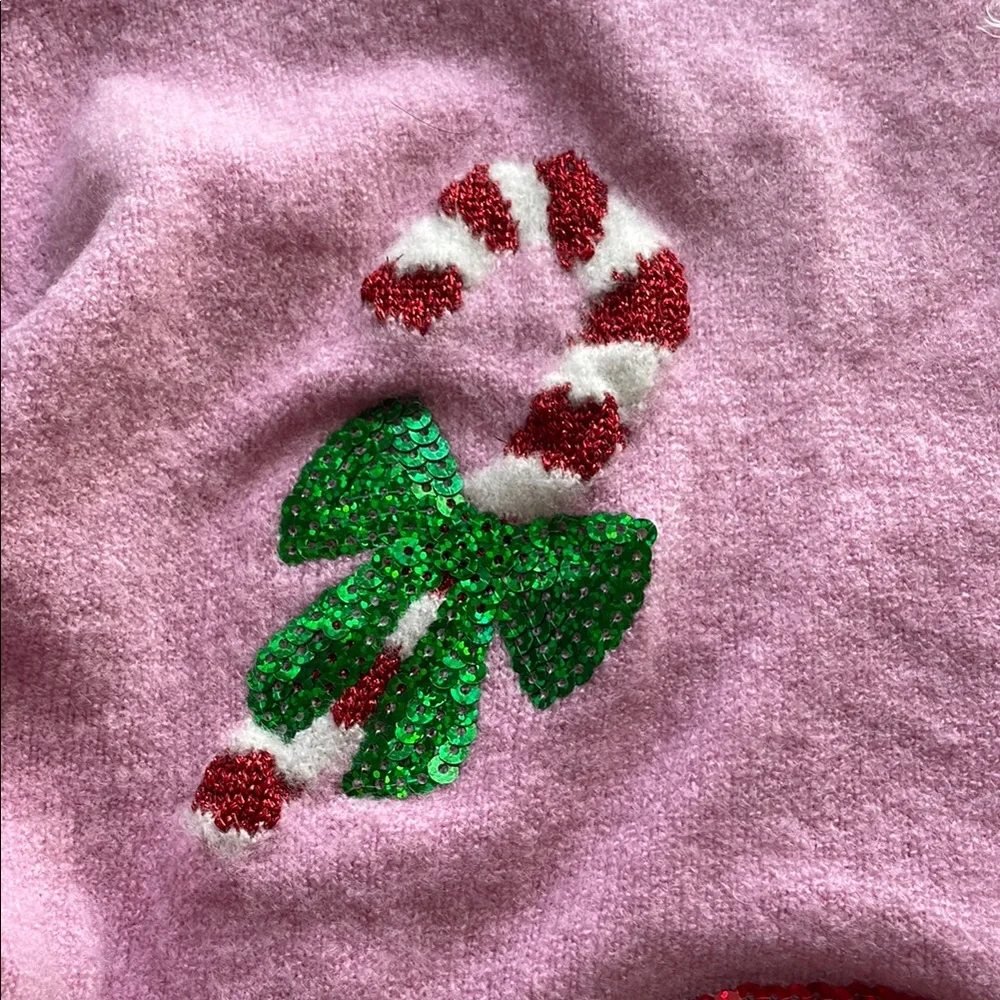 NEW Target 33 Degrees Pink Santa Print Christmas Festive Cardigan Sweater - Picture 7 of 16